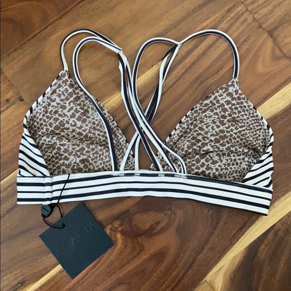 Acacia Swimwear Striped Classic Awapui top S - Picture 3 of 4